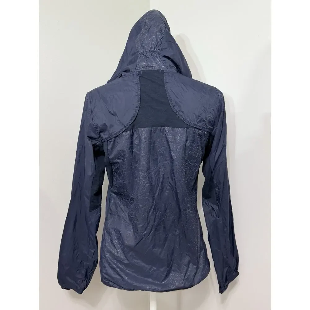 Smartwool Womens Small Blue Merino Sport Ultra Light Hoodie Jacket Full Zip - Picture 2 of 4